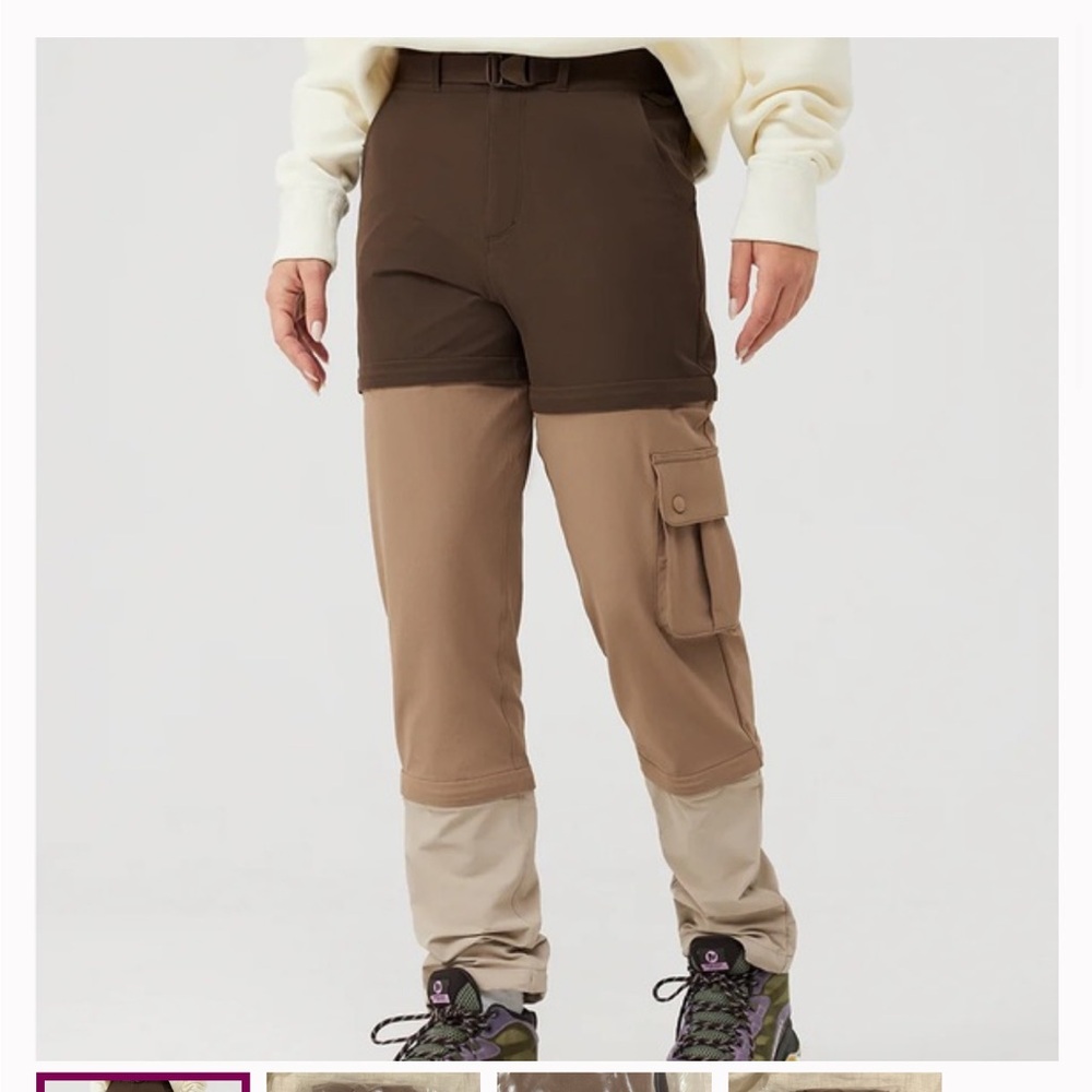 Outdoor Voices RecTrek Zip Off Pant (Brown)